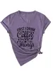 Primeiro eu bebo café depois site independente da Amazon camiseta casual e divertida feminina gola V manga curta