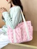 Bolso de mujer transfronterizo nuevo, bolso de lona de pana, bolso cruzado de gran capacidad, bolso de mano, bolso ligero floral para mujer