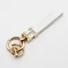 Chaveiro de Carro com Diamante Liga de Zinco Argola de Mola Anel H Personalizado com Diamante Chaveiro Acessórios de Metal Atacado Transfronteiriço