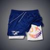 Shorts de Verão para E-commerce Transfronteiriço 2025 Estampa Digital 3D Shorts Casuais Masculinos Respiráveis de Camada Dupla