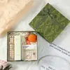 Caja de regalo de lujo de alta gama, ligera, caja de embalaje de regalo de lujo, caja de regalo de cumpleaños, caja vacía, caja de regalo con lazo verde