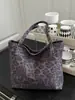 2025 Nuevo Bolso de Hombro Otoño e Invierno Estilo Coreano Retro Estampado de Leopardo Nicho para Viajes Cotidianos Gran Capacidad Bolso de Hombro de Lona Bolso Tote