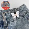 Hebilla de Cintura de Perlas, Desmontable, Sin Clavos, Hebilla Sin Rastro, Accesorio de Cinturón Decorativo Mariposa para Jeans, Herramienta para Ceñir la Cintura
