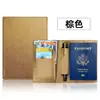 Funda Protectora para Pasaporte de Cuero con Patrón de Cruz Transfronterizo Hecha a Mano con Borde Aceitado Porta Pasaporte Bolso para Pasaporte de Cuero PU
