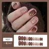 Unhas Usáveis Feitas à Mão Atacado Xiaohongshu Douyin Venda Quente Diamante Borboleta Coração High-End Nail Art Unhas Usáveis 24 Peças