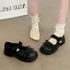 Zapatos JK Lolita de Encaje con Lazo Dulce Mary Jane para Mujer, Nuevo Estilo Primavera/Verano 2026, Zapatos Pequeños de Cuero con Perlas para Estudiante