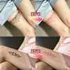 Dopamina estilo INS renda termocrômico colorido adesivo de tatuagem anel de perna parte inferior das costas coxa corpo temperatura abdômen decoração que muda de cor