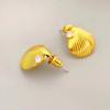 Pendientes de Moda Elegantes de Diamante con Forma de Concha Aguja de Plata 925 para Mujer Coreanos Lujo Ligero Alta Calidad Aguja de Plata Venta al por Mayor