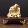 Adorno de Sapo Dorado Lingote Tienda de Sapos Regalo de Inauguración de Oficina Fabricante Mayorista Mesa de Té