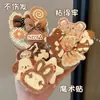 Pegatinas Mágicas para el Cabello Color Café para Bebés Niñas, Pinzas para el Cabello en la Frente para Bebés, Pinzas para el Cabello No Dañinas para Recién Nacidos