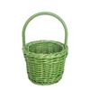 Cesta de Flores Mini Redonda Portátil de Rattan Feita à Mão, Rattan de Imitação, À Prova d'Água, Daminha de Casamento, Armazenamento Doméstico, Decoração, Arte em Rattan