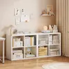 Gabinete de Rejilla de Acero para el Hogar, Estantería de Combinación Libre, Estantería Kallax, Gabinete de Rejilla de Almacenamiento Estilo Japonés para Jardín de Infancia