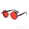 Óculos de Sol Steampunk Redondos Europeus e Americanos Hip-Hop Metal para Homens e Mulheres, Óculos de Sol de Moda High-End Metal Pesado Transfronteiriços