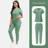 12 Colores, Todas las Tallas, Para Hombre y Mujer, Tallas Grandes Europeas y Americanas, Más Vendidos, Elástico, Secado Rápido, Cómodo, Ropa de Trabajo para Salón de Belleza, Uniformes de Enfermera