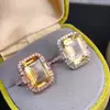 Anillo de Citrino de la Suerte Natural, Piedras Sueltas Completamente Transparentes, Especificaciones 10*14mm Plata de Ley 925