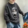 Estilo Nuevo Otoño Sudadera para Niños Estilo Academia Cuello Redondo Pulóver Niños Medianos y Grandes Lindo Dibujo Animado Manga Larga Superior Moderno