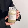 Novo Copo de Água de Vidro Transparente Copo de Coca Doméstico Tampa de Bambu Copo com Tubo de Sucção Copo de Alto Valor de Cor Transparente Copo de Água para Chá com Leite Café