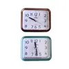 Reloj despertador cuadrado de escritorio moderno y simple con números grandes para personas mayores, estudiantes y dormitorios de niños, silencioso con segundero de salto, diseño ultraplano