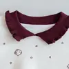 Moletom com gola estilo coreano para bebês meninas, blusa de base da moda de outono com estampa de desenho animado, peça de sobrepor solta e versátil para meninas