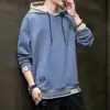 Sudadera con capucha para hombre 2024 primavera y otoño nueva moda multicolor holgada casual manga larga sudadera fina de moda con forro polar