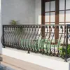 Grades de varanda de ferro forjado estilo europeu grades sólidas de telhado grades de jardim antiferrugem telhado cerca de ferro forjado grade estilo francês