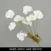 Flores artificiales blancas para decoración de escenas de boda, decoración del hogar, ramos artificiales, rosas, hortensias, gypsophila, venta al por mayor de flores artificiales