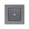 Tomada de Interruptor de Alumínio Escovado Tipo 86 146 para Comércio Exterior com Duas Portas USB Estilo Europeu Padrão Francês Estilo Britânico com Tomada Dupla USB