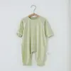 Ropa de aire acondicionado de seda ecológica de manga larga Pijamas para niños Monos para bebés de hombre y mujer Primavera y Verano Hielo Fino de Seda