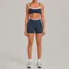 Conjunto de Yoga de Contraste de Color Otoño para Mujer, Ajustado al Cuerpo para Fitness Deportes al Aire Libre Adelgazante Conjunto de Dos Piezas 2209+8102