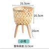 Estilo nórdico ins sala de estar planta verde tejido de bambú soporte decorativo para flores tejido de ratán de bambú maceta tejida balcón soporte para flores cesta tejida