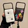 Funda para Teléfono Móvil Apple 17Promax con Diseño de Estrella Cruzada Coreana Iphone16 Textura de Cuero 13 Bolso de Hombro 14 Duro 15