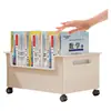 Caja de Almacenamiento Debajo del Escritorio, Mochila Escolar, Estante para Libros, Organizador de Piso con Ruedas, Estante de Almacenamiento Grande Extraíble para Sala de Estar