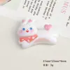 Accesorios de Resina para Manualidades de Dibujos Animados Joyería Animales Felices Pegamento de Crema Pasador Funda para Teléfono Móvil Hebilla de Zapato Llavero Colgante con