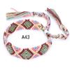 Pulseras Tejidas de Venta Caliente Europeas y Americanas, Pulseras de Amistad Arcoíris Hechas a Mano Estilo Étnico Nepalí, Joyería al por Mayor