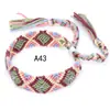 Popular en Europa y América: Pulseras Tejidas Arcoíris Hechas a Mano en Estilo Étnico Nepalí, Venta al por Mayor de Joyería