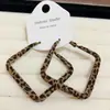 Nuevos Pendientes Cuadrados de Terciopelo con Estampado de Leopardo Estilo Dulce y Fresco para Mujer, Pendientes Versátiles de Moda de Lujo Ligero, Personalidad de Nicho, Temperamento Exagerado
