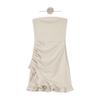 Vestido Tubinho Atacado Transfronteiriço com Elegante Design Floral, Puro e Sedutor, Ajustado na Cintura, Saia Franzida, Saia Curta Sexy que Molda o Quadril