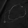 Joyería Transfronteriza Acero de Titanio Baño Cadena de Collar Cintura Pequeña Cadena de Collar Apilada Doble Capa de Moda para Mujer Accesorios para Sudadera de Lujo Ligero