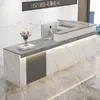 Balcão de Bar de Canto Estilo Chinês, Balcão de Caixa Registradora, Balcão de Recepção Frontal de Empresa, Balcão Comercial para Loja de Roupas, Balcão Pequeno, Mesa de Escritório