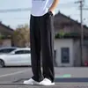Pantalones de Lino para Hombre 2025 Nuevo Verano Pantalones de Algodón y Lino, Delgados, Caídos, de Pierna Ancha, Holgados, Versátiles, de Pierna Recta, Casuales