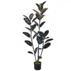 Planta Artificial Verde Diamante Negro Decoração de Sala de Estar de Alto Padrão Enfeites de Chão Árvore Falsa Grande para Interior Planta Biônica