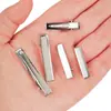 Clipe Metálico Quadrado com Dentes, Clipe de Pressão Espessado, Porta-Grampo Simples, Clipe Bico de Pato, Acessórios para Fazer Grampos de Joias DIY