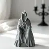 Molde de Silicona Jiahimei Molde para Vela Aromática Retrato Misterioso Hecho a Mano Yeso Pegamento Molde Adorno Decorativo