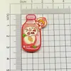 Acrílico Dibujos Animados Linda Papas Fritas Bebida Fruta Paleta de Hielo Pasador Accesorios para el Cabello Pegatina de Refrigerador Cuerda para el Cabello Parche Accesorios