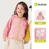 Chamarra Bebé Dudu Ropa de Otoño para Niños con Capucha para Niños y Niñas 2026 Nueva Chamarra de Polar para Niños de Otoño e Invierno