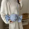 Bolsa de doces xadrez personalizada para mulheres, nova coleção primavera/verão 2026, design xadrez moderno, única e estilosa, bolsa de ombro ou bolsa transversal