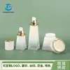 Botella de Vidrio Cuadrada 50G30G Set de Botellas para Cuidado de la Piel 120Ml100Ml40Ml Botella Dosificadora de Loción con Presión de Vacío