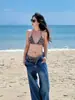 Nuevo Bikini con Estampado de Leopardo Sexy para Chica Caliente Traje de Baño de Dos Piezas para Mujeres Vacaciones en la Playa Aguas Termales Traje de Baño Efecto Adelgazante y Push-Up