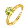 Anillo de Plata de Ley S925 para Mujer, No se Desvanece, Ajustable, Topacio de Piedra de Cristal Natural de Alta Gama, Pulsera Trenzada de Lujo Ligero para Mujer