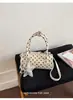 Bolso de mano transfronterizo con estampado de lunares japonés y coreano para mujer, bolsa tipo almohada versátil, linda y elegante, moda femenina, para hombro y cruzada